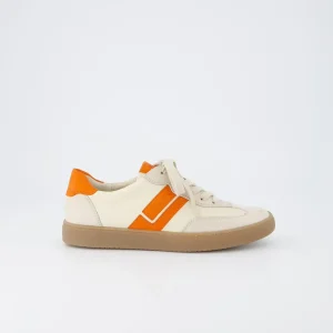 Paul Green - 5437 Cream and Orange Retro Trainer