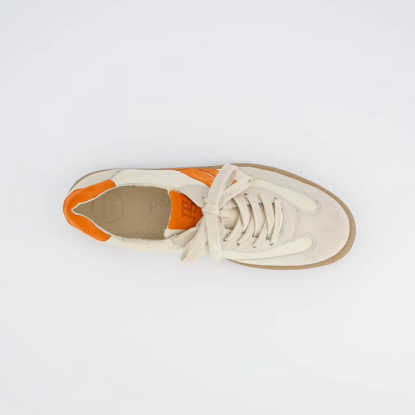 paul_green___cream_and_or_1.webp Paul Green - 5437 Cream and Orange Retro Trainer