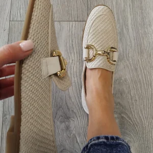 Paul Green - 1145 Cream Raffia Loafer