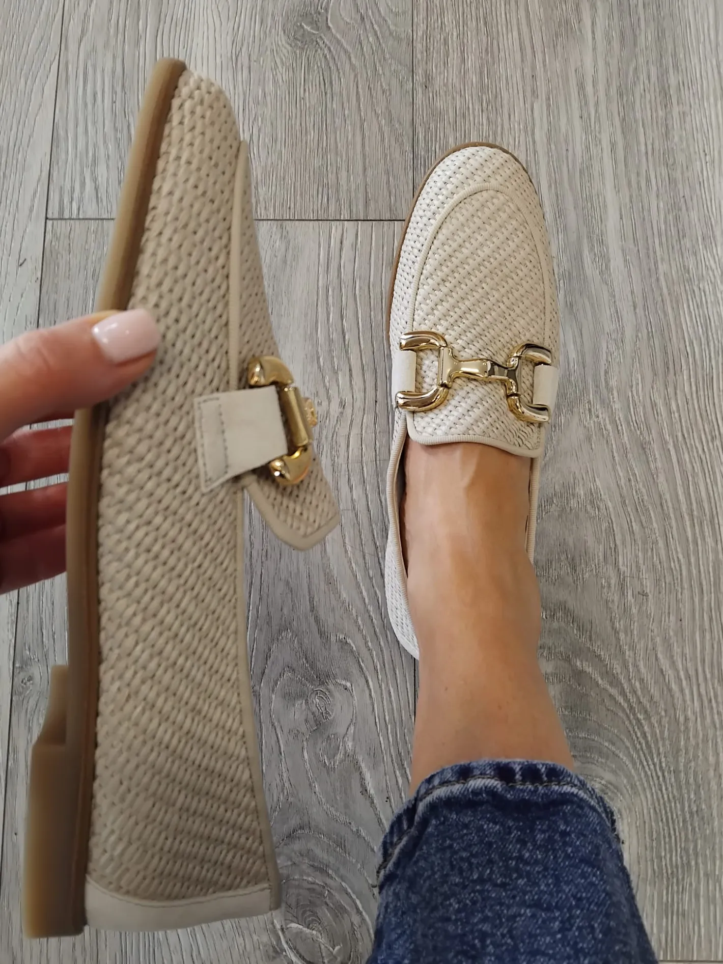 paul_green___cream_raffia_0.webp Paul Green - 1145 Cream Raffia Loafer
