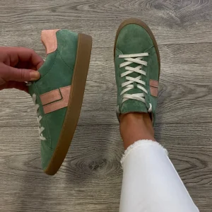 Paul Green - 5464 Green and Pink Retro Trainer