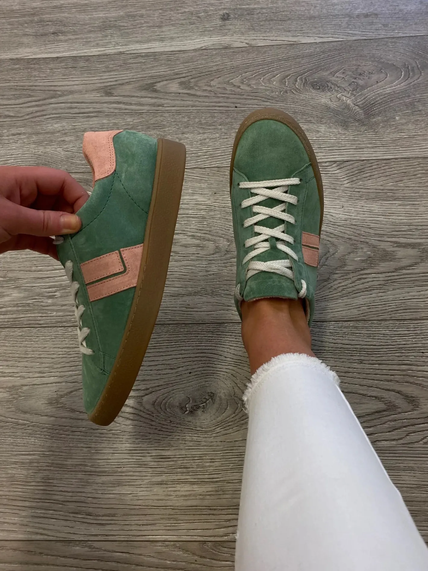 paul_green___green_and_pi_1.webp Paul Green - 5464 Green and Pink Retro Trainer