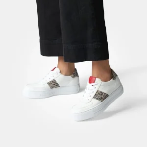 Paul Green - 5230 White and Leopard Trainers