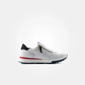 Paul Green - 5310 White and Nautical Zip Trainer [Wide Fit]
