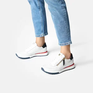 Paul Green - 5310 White and Nautical Zip Trainer [Wide Fit]