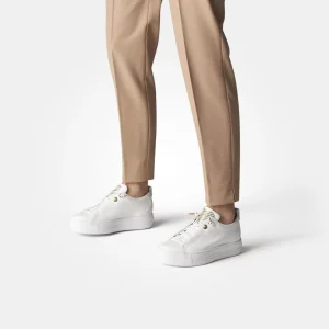 Paul Green - 5017 White Elastic Slip On Trainer*