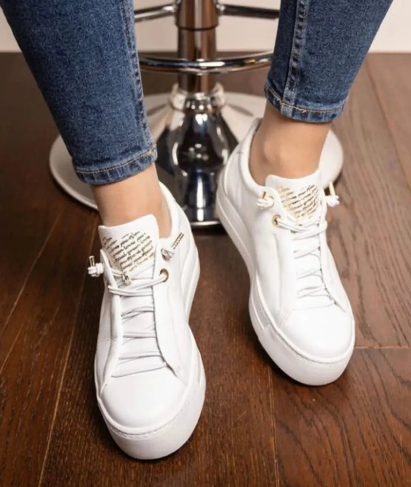 paul_green___white_elasti_3.webp Paul Green - 5017 White Elastic Slip On Trainer*
