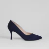 Rachels - Z6047 Navy Suede V Court Shoe