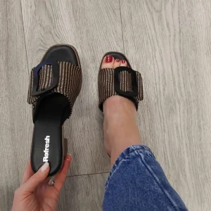 Refresh - 172522 Black Buckle Slide