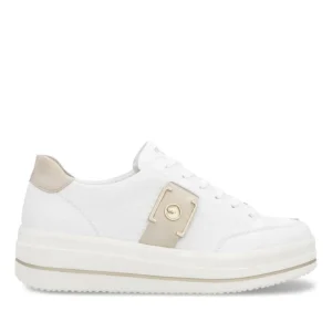Remonte - D1C07 White & Gold Trainer