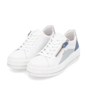 Remonte - D1C01 White and Blue Trainer