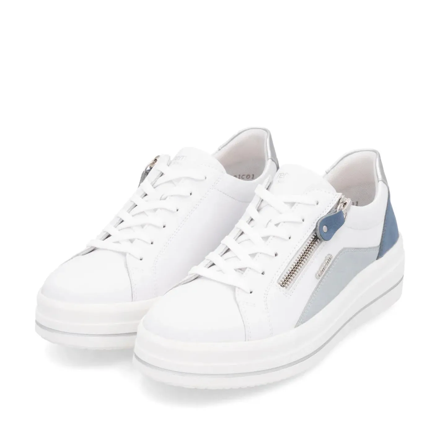 remonte__dc_white_and_blu_1.webp Remonte - D1C01 White and Blue Trainer