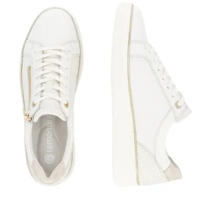 Remonte - D2E00 Cream Zip Trainer