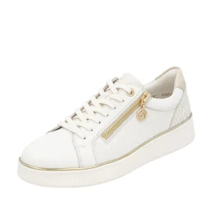 Remonte - D2E00 Cream Zip Trainer