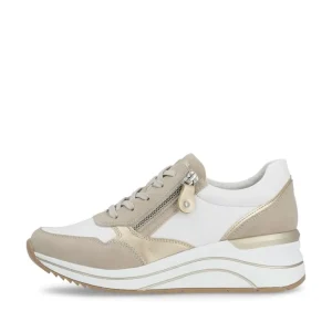 Remonte - D0T01 Beige Zip Trainer