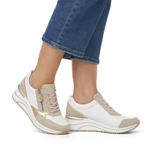 Remonte - D0T01 Beige Zip Trainer