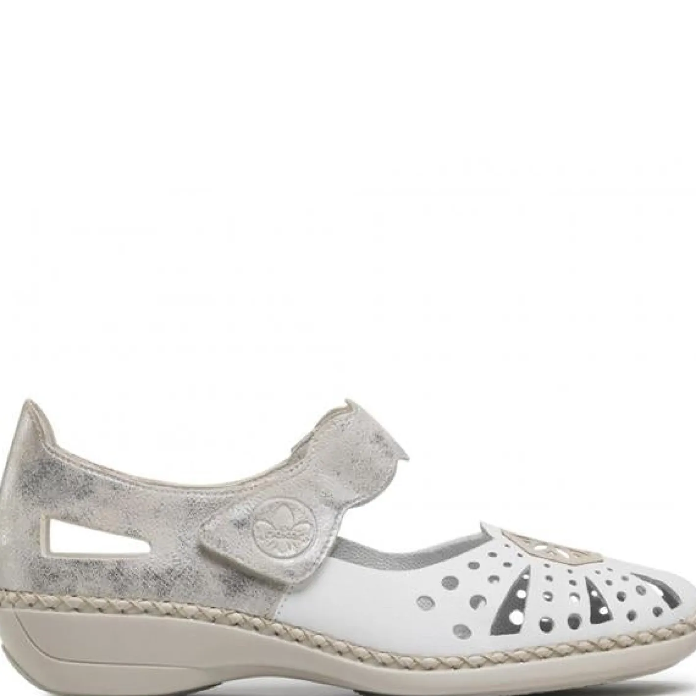 rieker___white_and_silver_0.webp Rieker - 41368 White and Silver Shoe