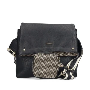 Rieker - H1612/00 Black & Cream Crossbody Bag
