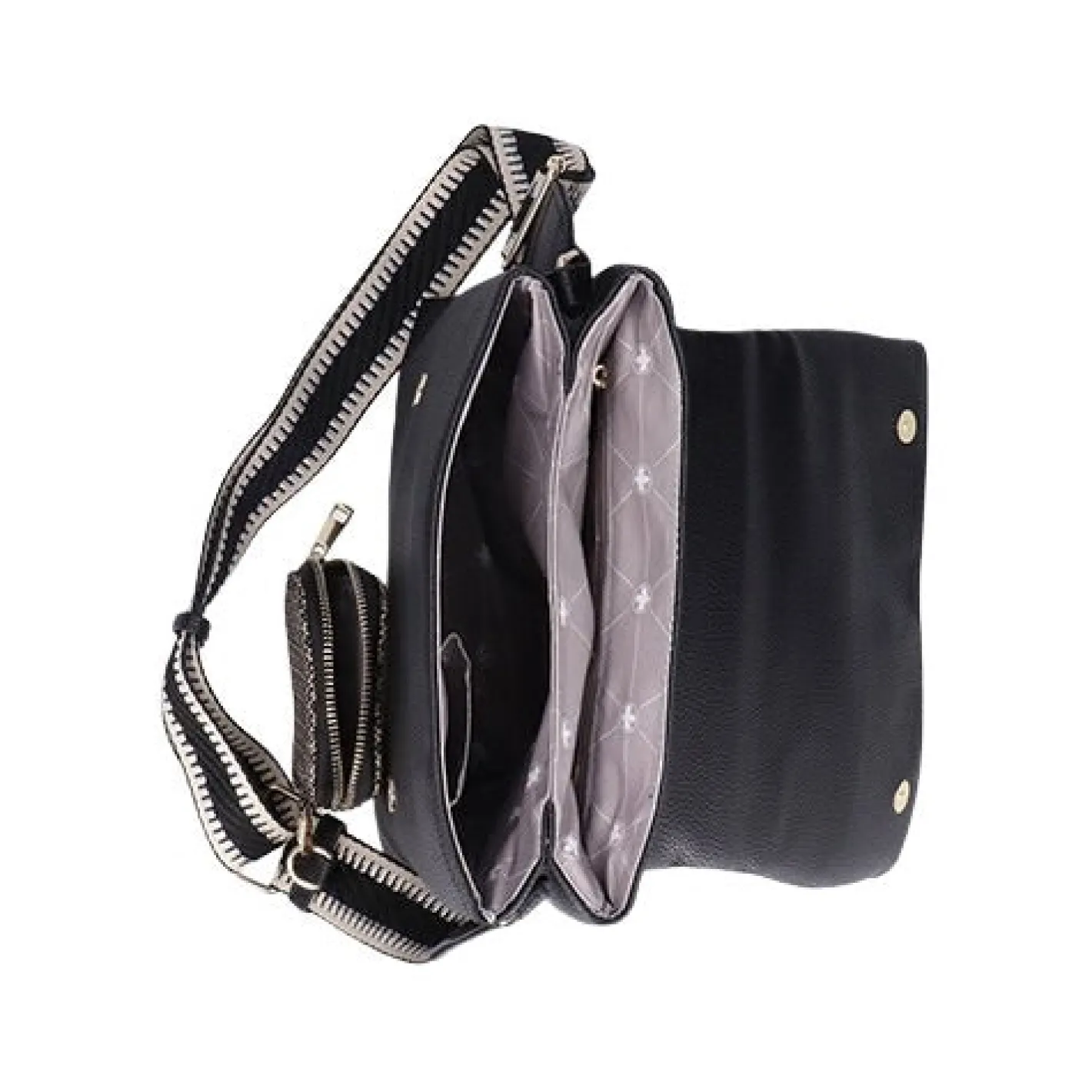 rieker__h_black_amp_cream_2.webp Rieker - H1612/00 Black & Cream Crossbody Bag