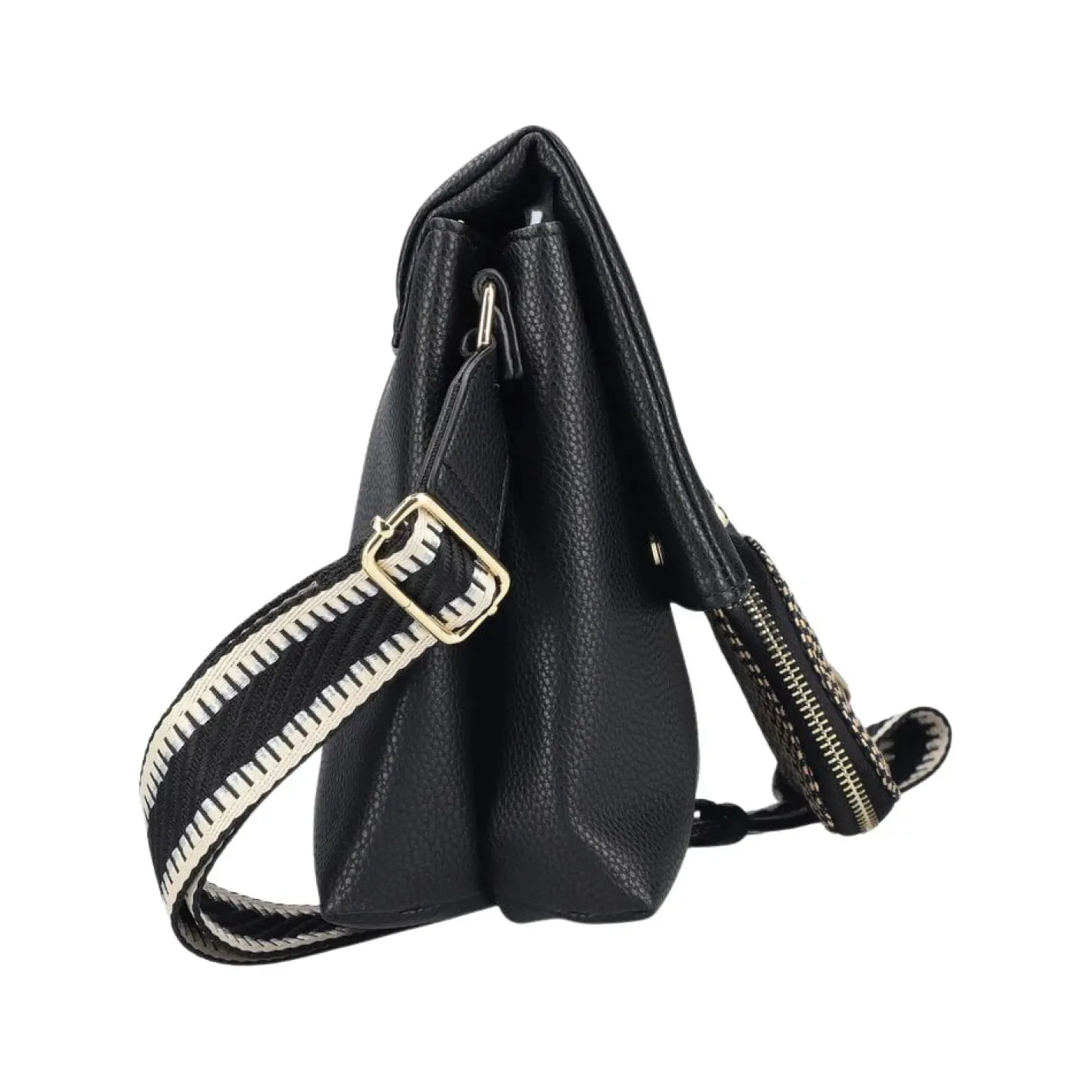 rieker__h_black_amp_cream_3.webp Rieker - H1612/00 Black & Cream Crossbody Bag