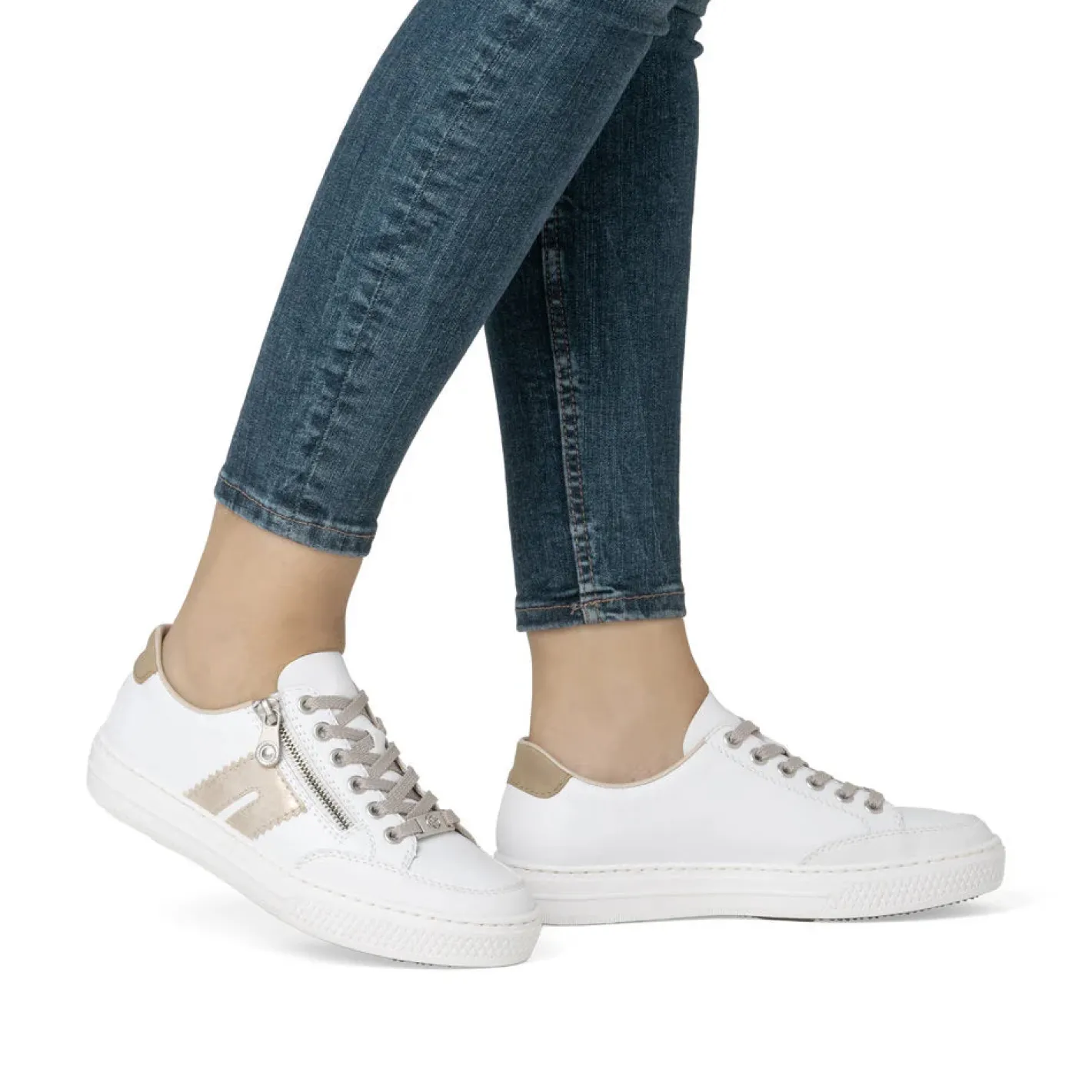rieker__l_white_and_beige_1.webp Rieker - L5903 White and Beige Trainer
