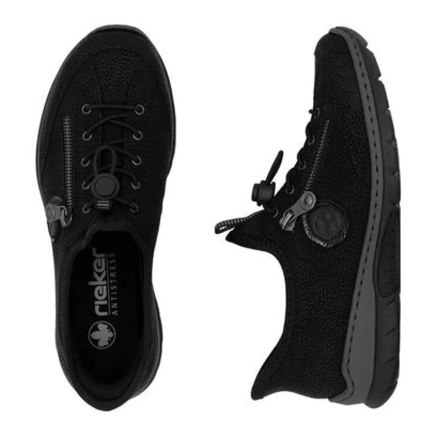 rieker__lf_black_slip_on__2.webp Rieker - L32F1 Black Slip On Trainer