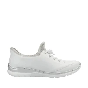 Rieker - L32F1 White Slip On Trainer