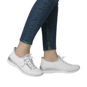 Rieker - L32F1 White Slip On Trainer