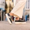 Rieker - M1912 Black and Gold Platform Trainer