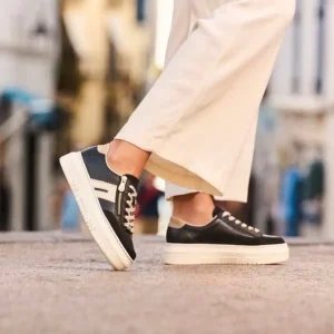 Rieker - M1912 Black and Gold Platform Trainer