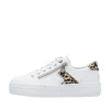 Rieker - N4924 White and Leopard Trainer