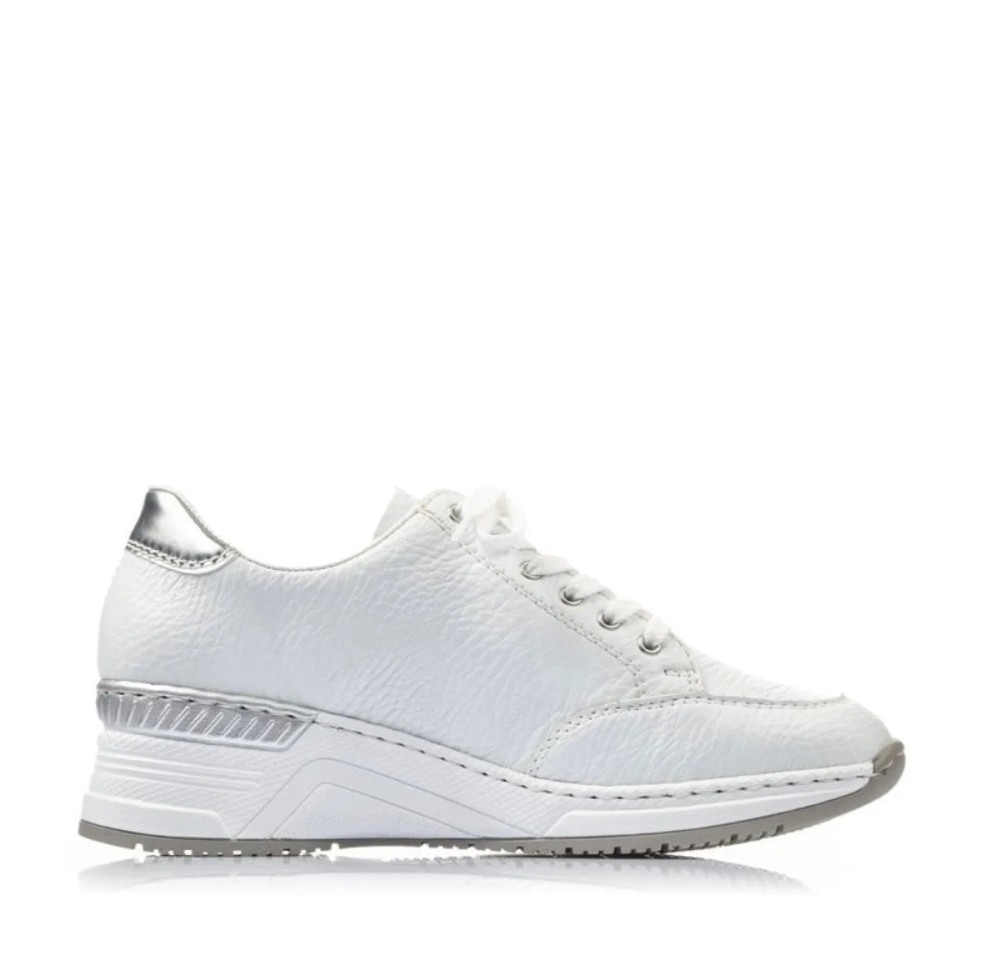 rieker__n_white_leather_w_1.webp Rieker - N4322-80 White Leather Wedge Trainer