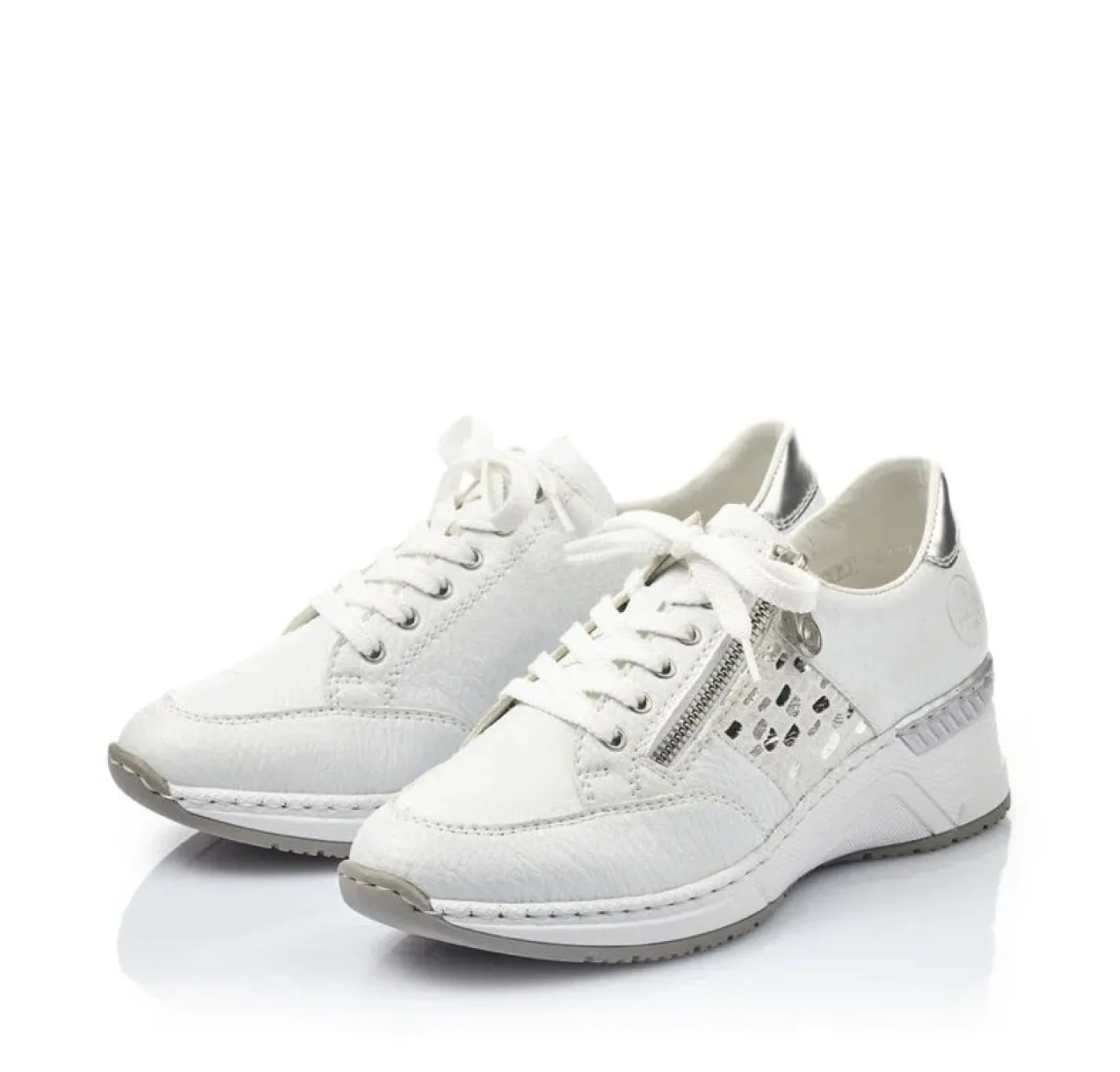 rieker__n_white_leather_w_2.webp Rieker - N4322-80 White Leather Wedge Trainer