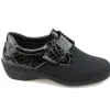 Softmode - Black Water Resistant Material Shoe [Extra Wide Fit]