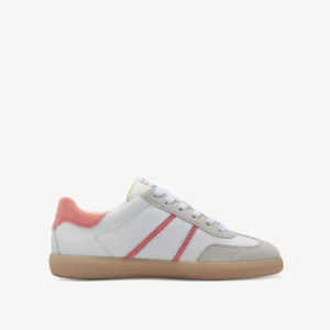 Tamaris - 23624 White and Peach Retro Trainer
