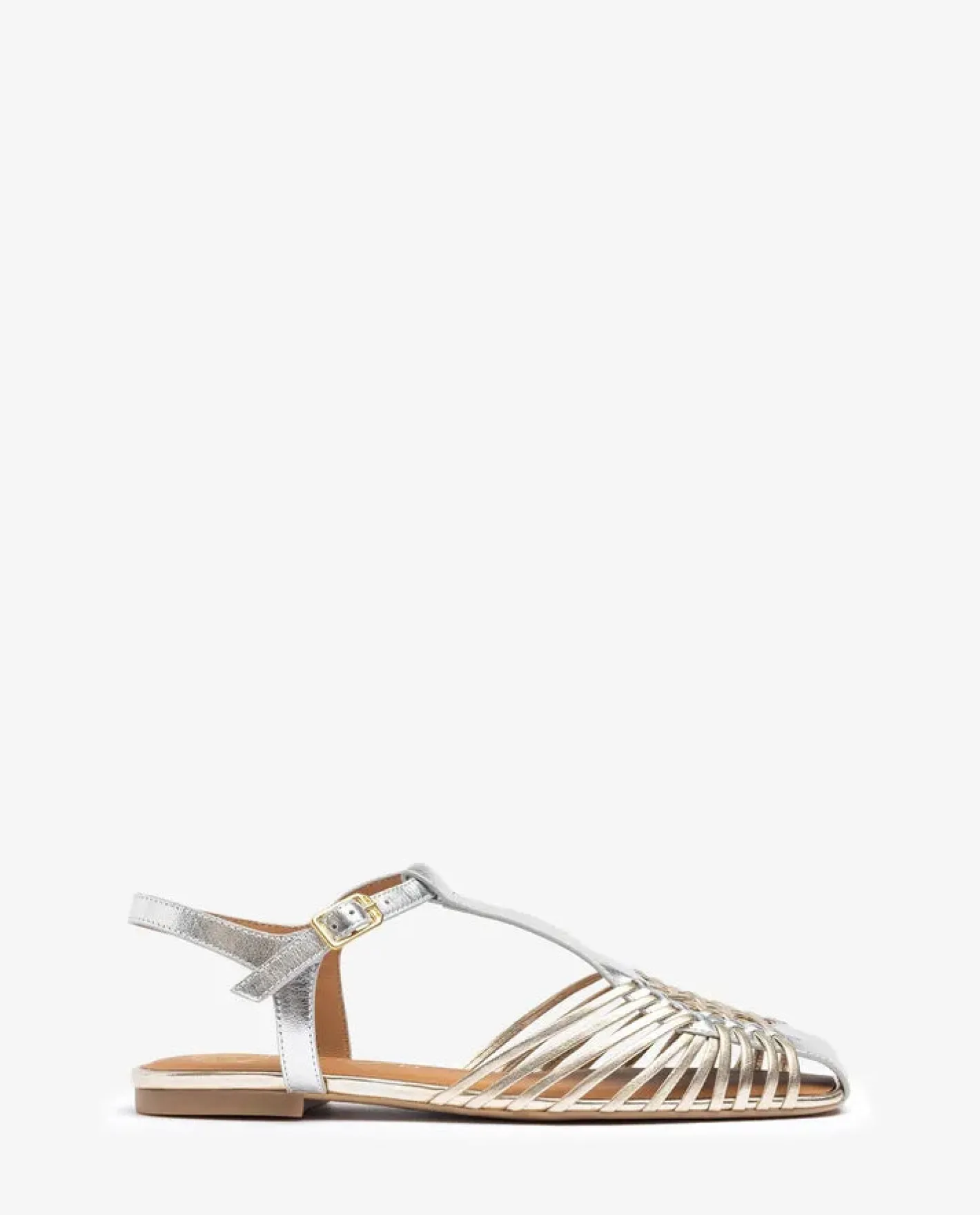 unisa__babic_silver_and_g_0.webp Unisa - Babic Silver and Gold Leather Sandal