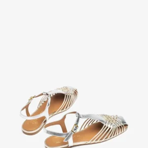 Unisa - Babic Silver and Gold Leather Sandal