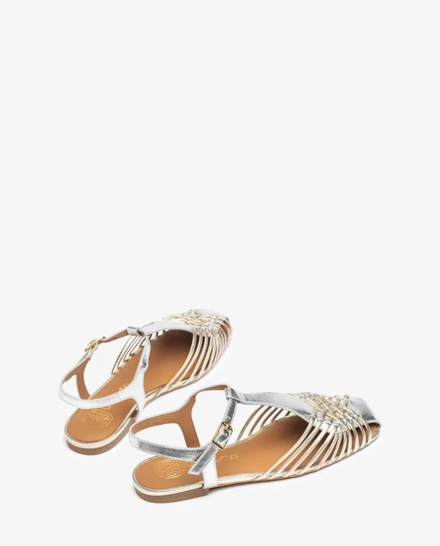 unisa__babic_silver_and_g_2.webp Unisa - Babic Silver and Gold Leather Sandal