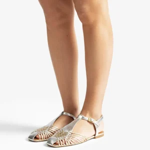 Unisa - Babic Silver and Gold Leather Sandal