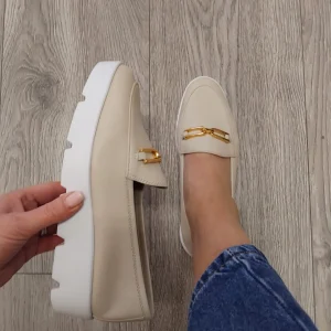 Unisa - Famo Cream Wedge Loafer