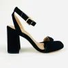 Unisa - Sacro Black Suede Sandal*