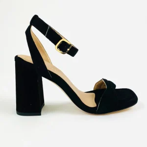 Unisa - Sacro Black Suede Sandal*