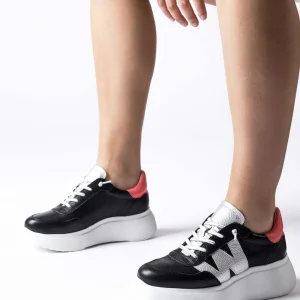Wonders - A-3625 Black Slip On Trainer