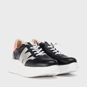Wonders - A-3625 Black Slip On Trainer