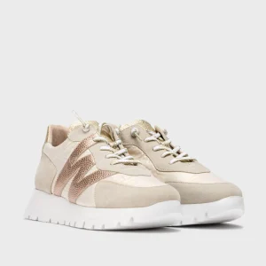 Wonders - A-2464 Gold and Rose Gold Slip On Trainer