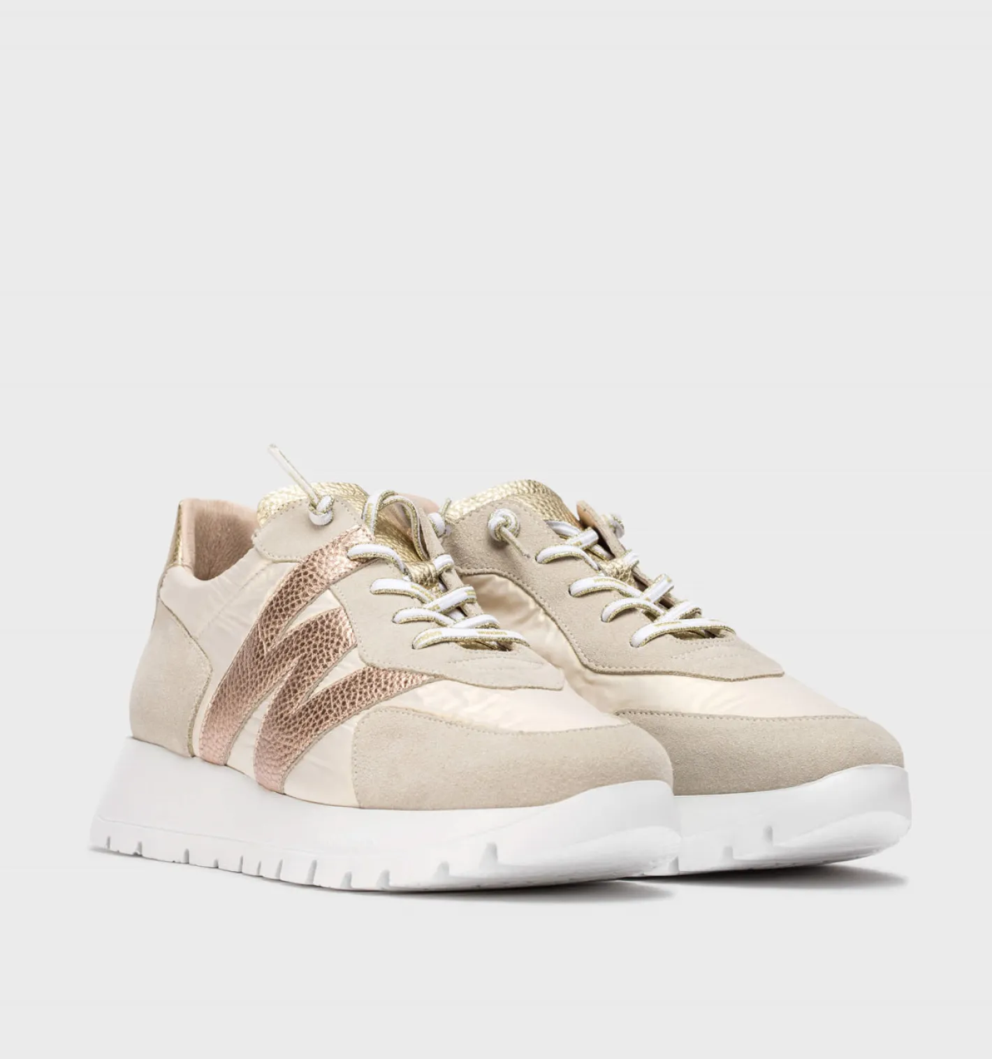 wonders__a_gold_and_rose__1.webp Wonders - A-2464 Gold and Rose Gold Slip On Trainer