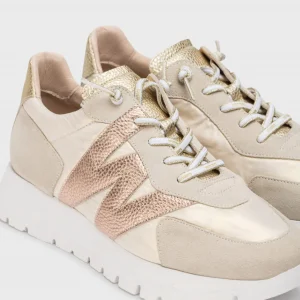 Wonders - A-2464 Gold and Rose Gold Slip On Trainer