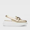 Wonders - A-3624 Gold Wedge Slingback