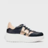 Wonders - A-3625 Navy and Rose Gold Trainer