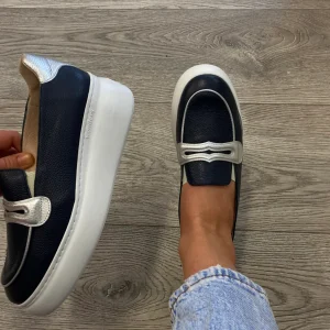 Wonders - A-2671 Navy Wedge Loafer
